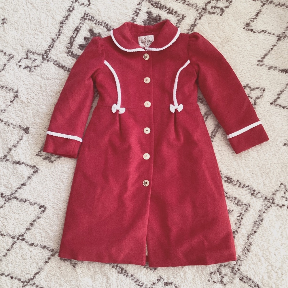 Girls red coat, size 10y, brand new